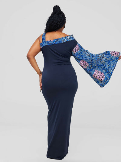 Nefpatra Africa Lara Dress - Blue - Shopzetu