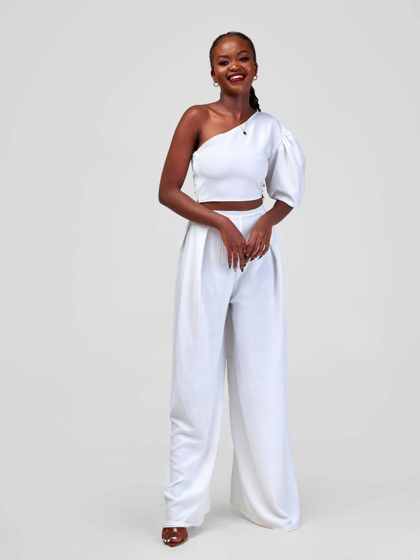 African Yuva Hasna Top - White - Shopzetu