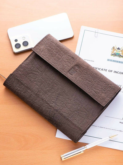 Eden Leather Executive Notebook Cover - Printed Mocca - Shopzetu