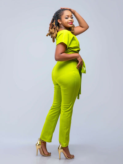 Plainchic Zari Jumpsuit - Lime Green - Shopzetu