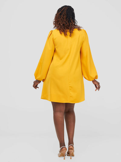 Zia Africa "Above Average" Shift Dress - Mustard