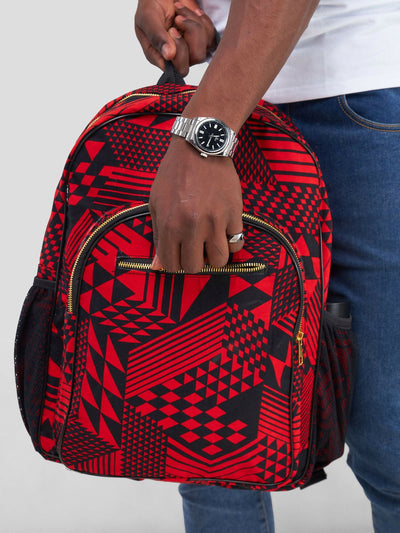 Ankara Artifacts RB Sorokin Backpack Bag - Black / Red - Shopzetu