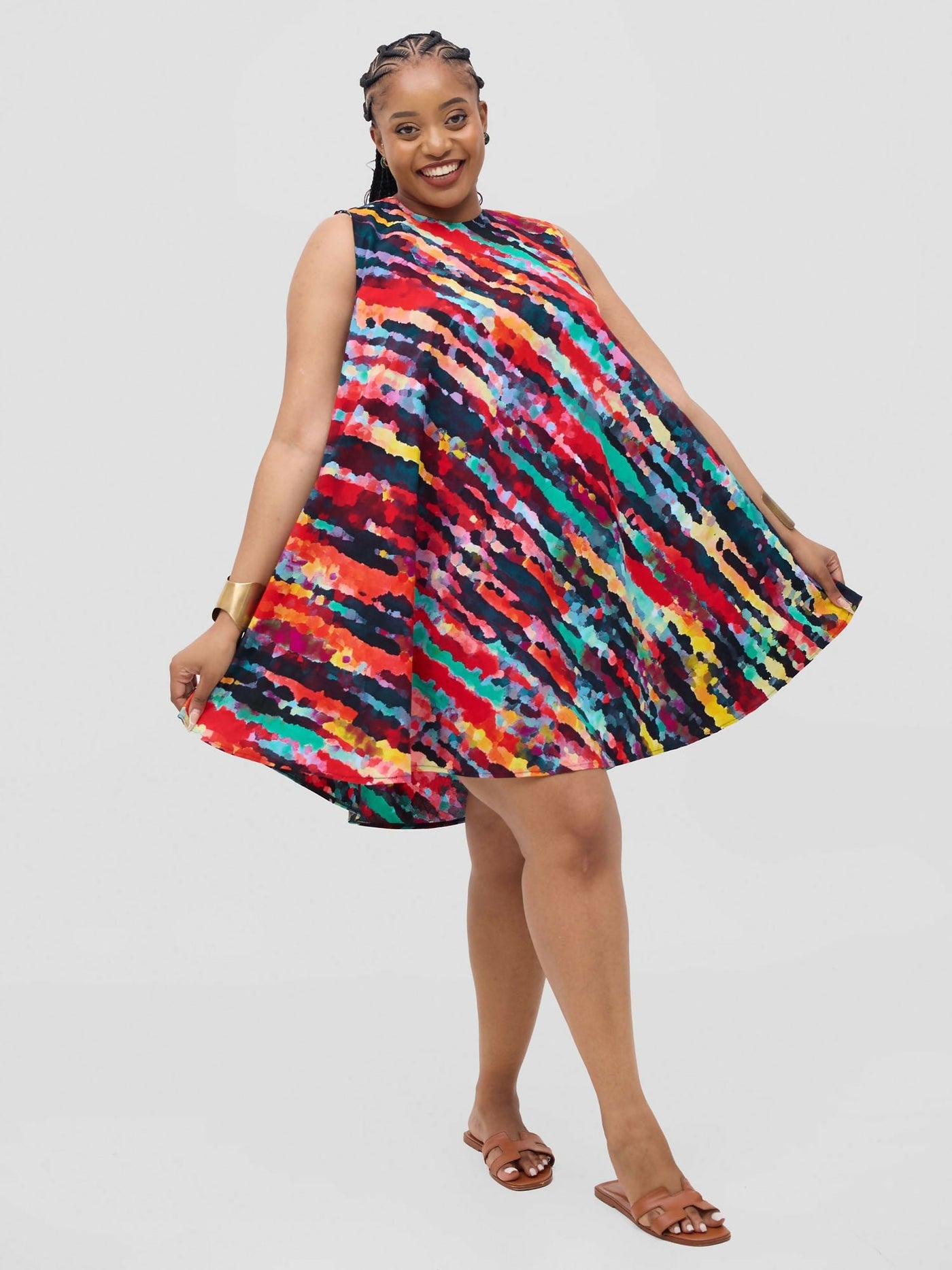 Elgon Shift Dress - Ankara Print - Shopzetu