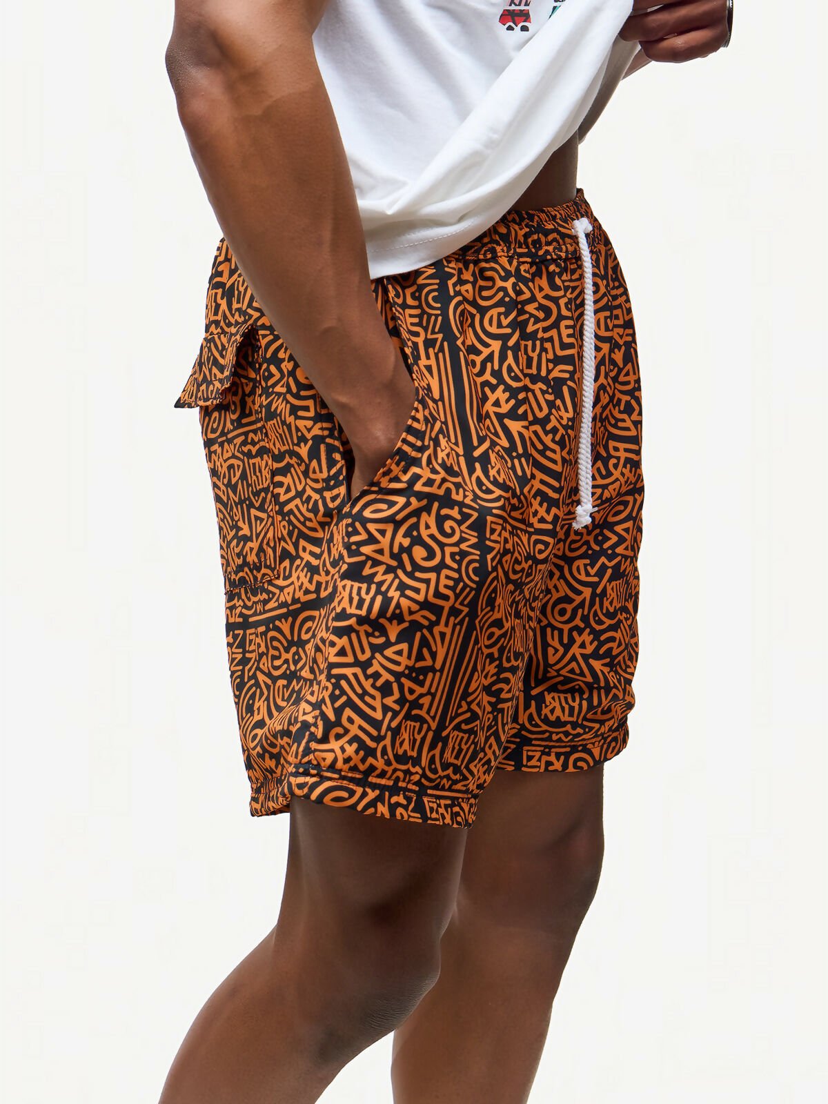 Kitu Kali Swim Short - Black / Gold - Shopzetu