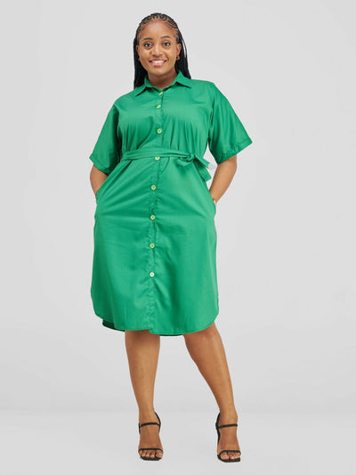 Lizola Dylah Shirt Dress - Green - Shopzetu