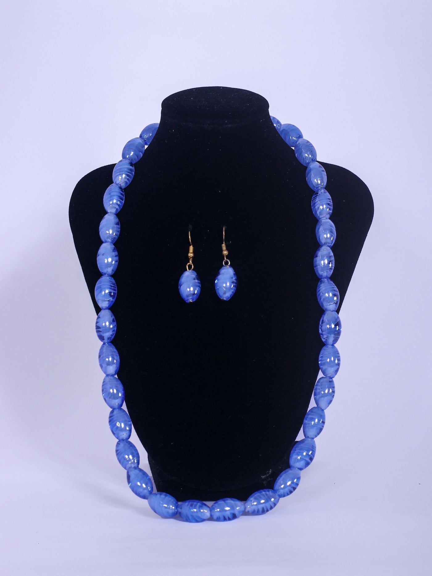 Klewisia Closet Shiny Pearls Necklace - Light Blue - Shopzetu