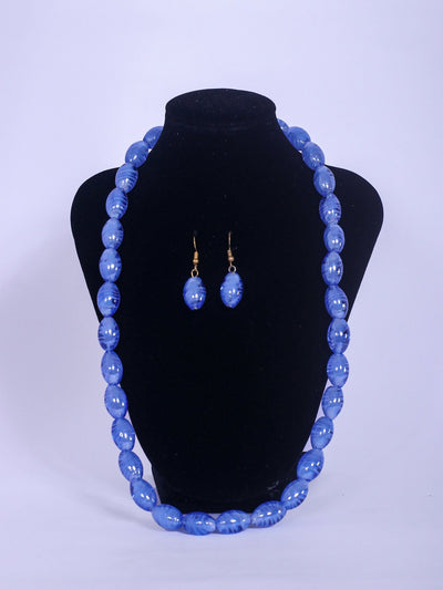 Klewisia Closet Shiny Pearls Necklace - Light Blue - Shopzetu