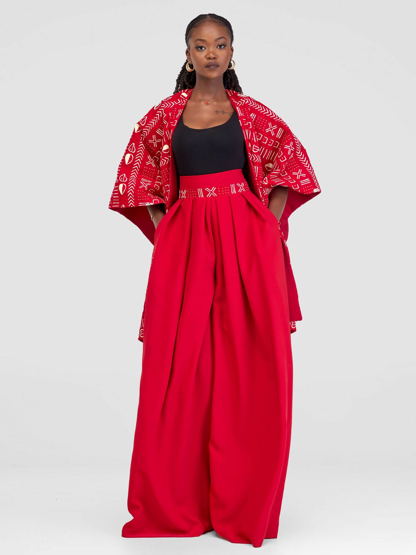 Robin Palazzo Pants - Red