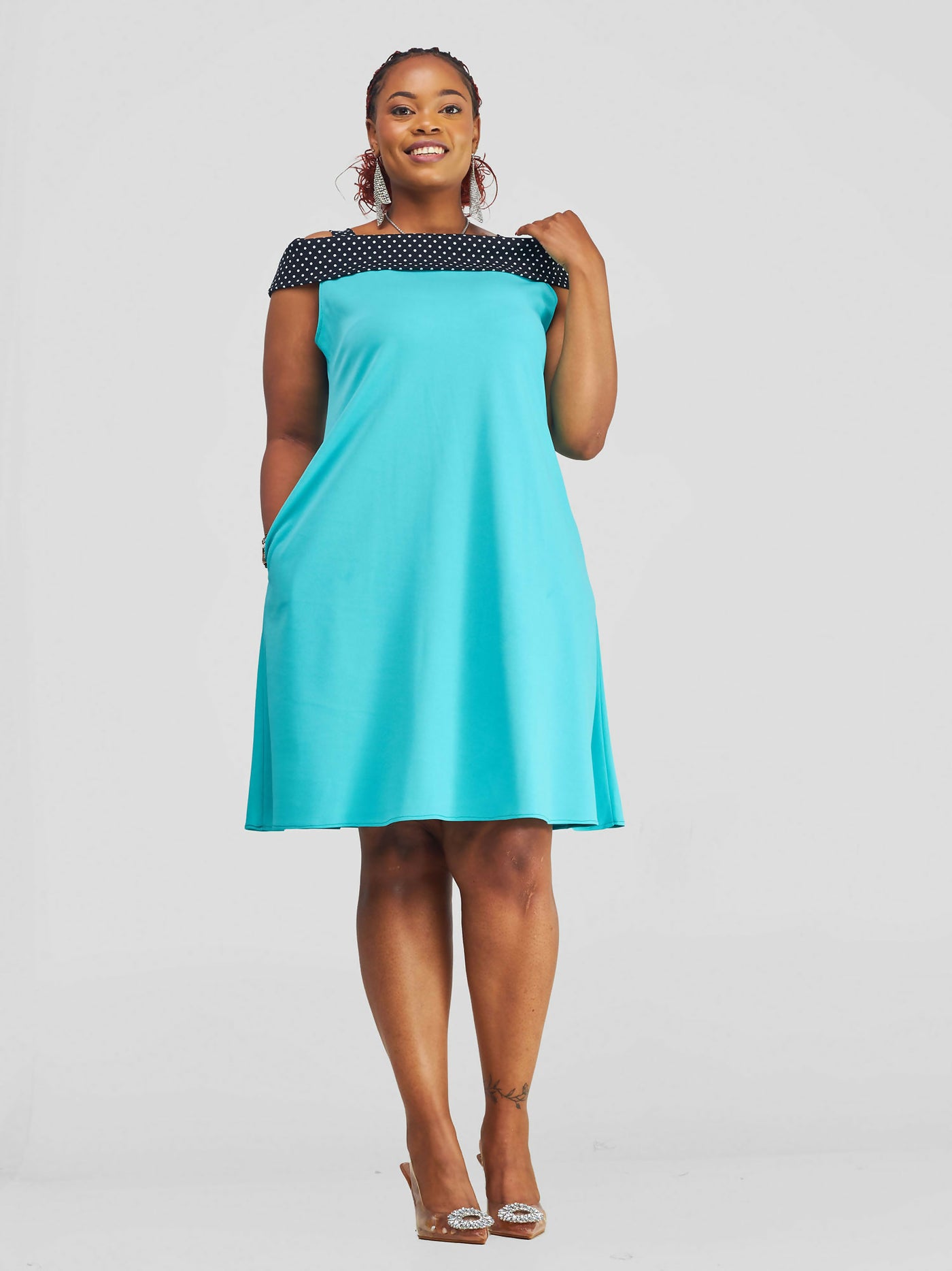 Mariste Malkia Shift Dress - Teal