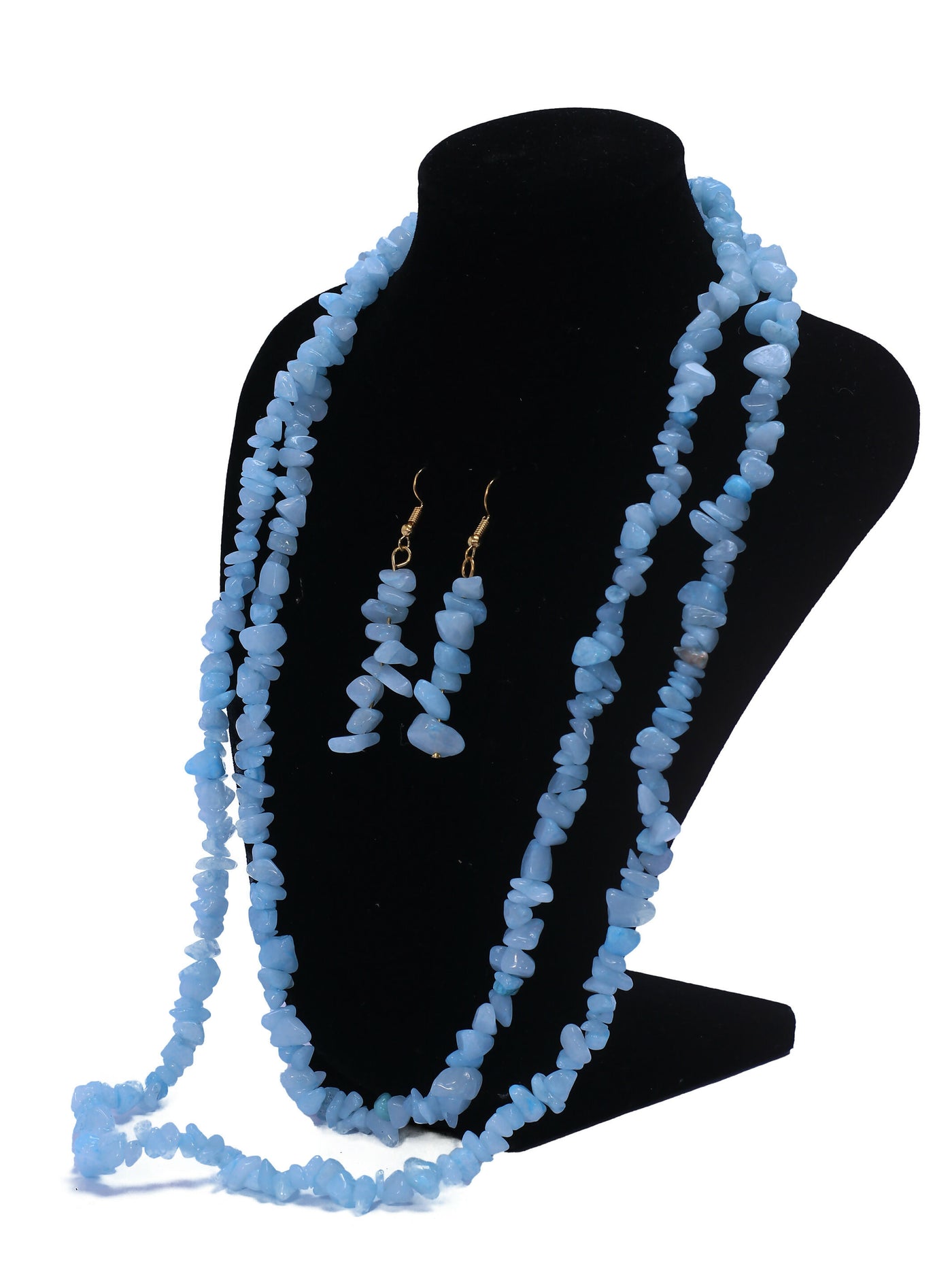 Klewisia Closet Double Layered Ceramic Beads Jewellery Set - Blue