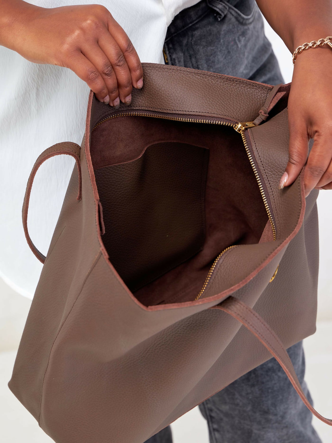 Eden Leather Marula Tote Bag - Classic Brown