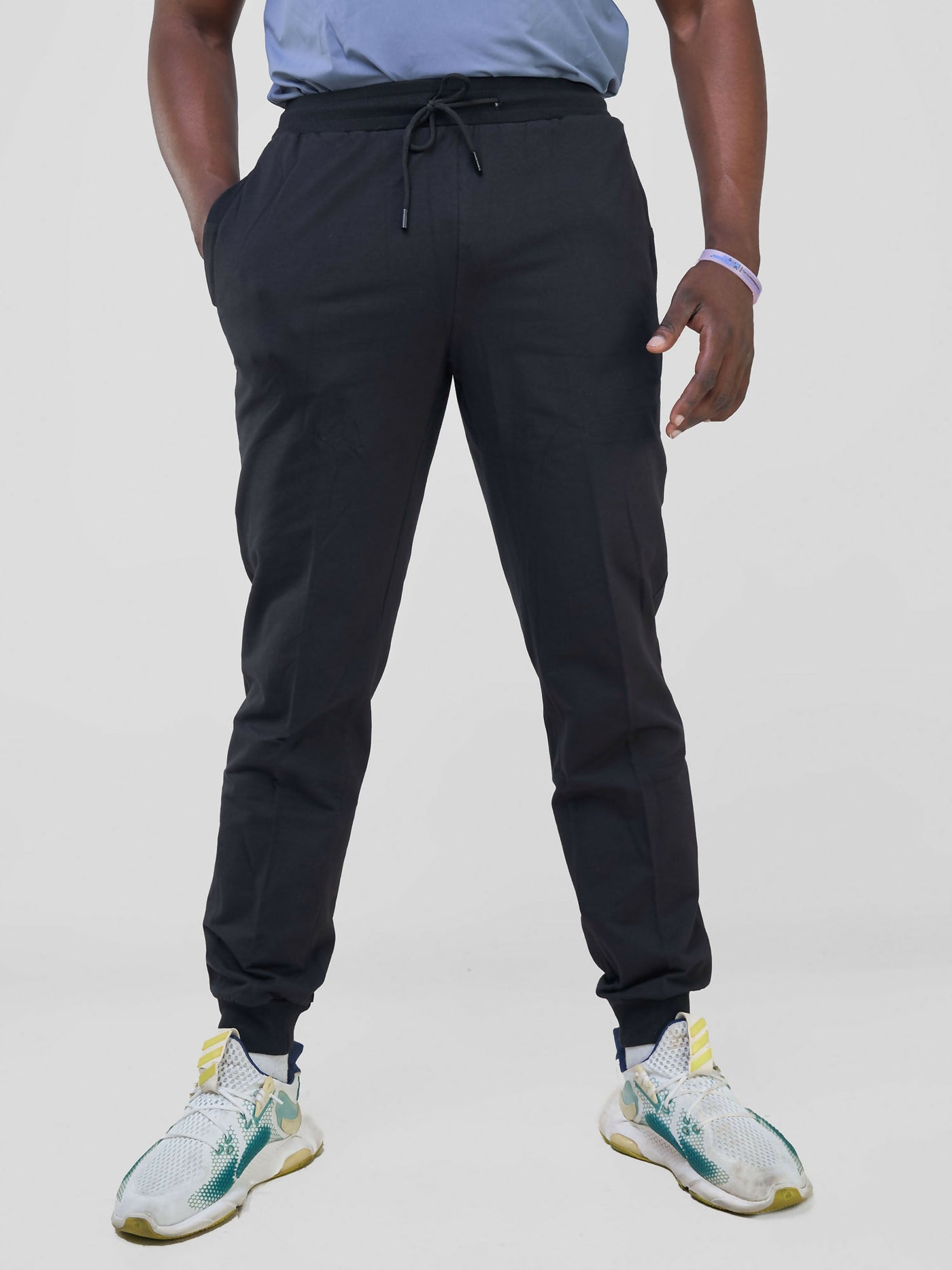 Track Joggers / Track Bottoms - Black - Shopzetu