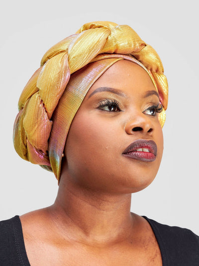 Aisha Fashion World Turban - Burnt Orange - Shopzetu