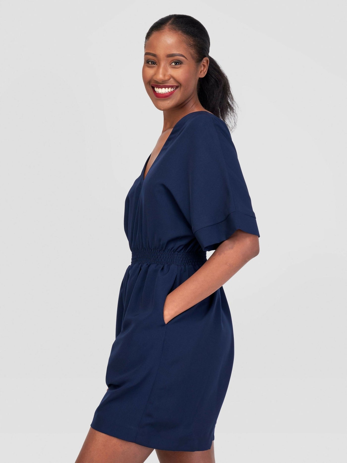 Purple Thread Rossa Romper - Navy Blue - Shopzetu