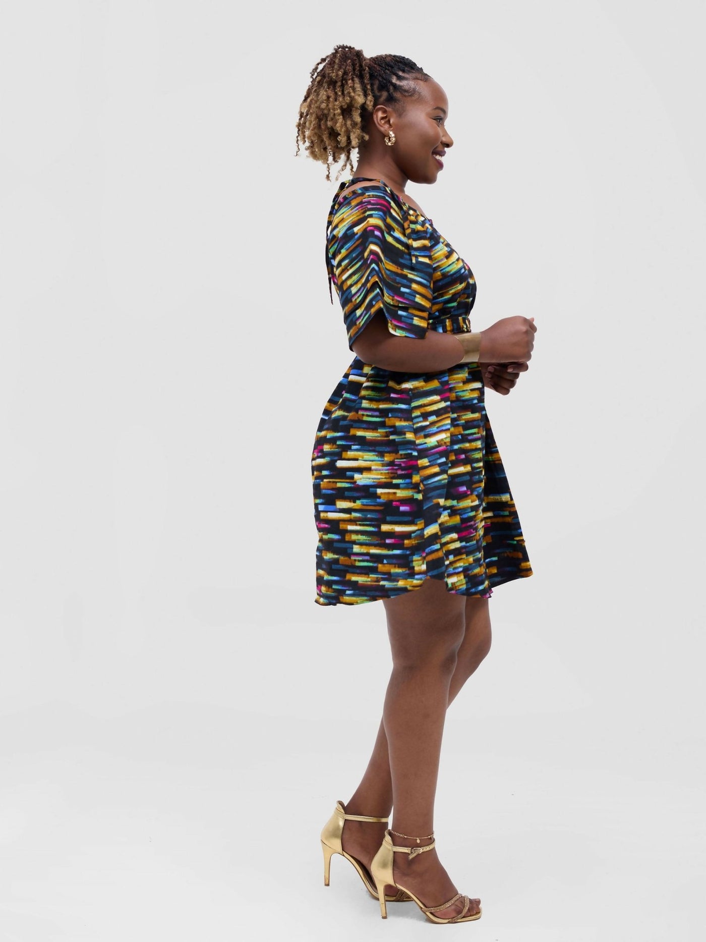 Dala Shift Dress - Multicolored - Shopzetu