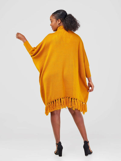 Anel's Knitwear Salsa Dress - Mustard - Shopzetu