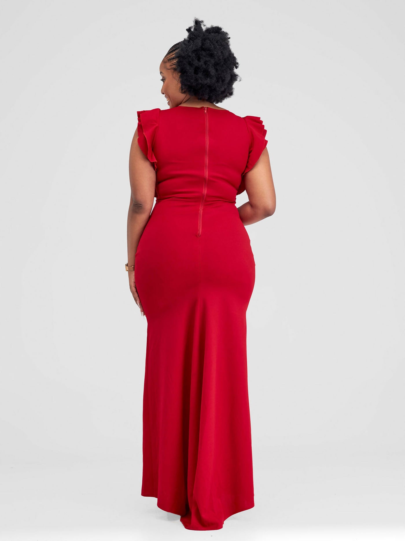 Therose Empire Raffy Gown - Red