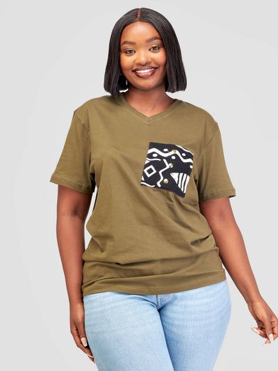 Vazi Afriq Unisex Cotton Jersey T- Shirt - Green