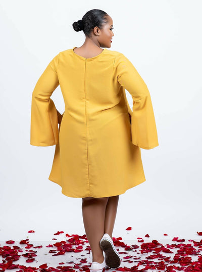 Plainchic Pat Shift Dress - Yellow - Shopzetu