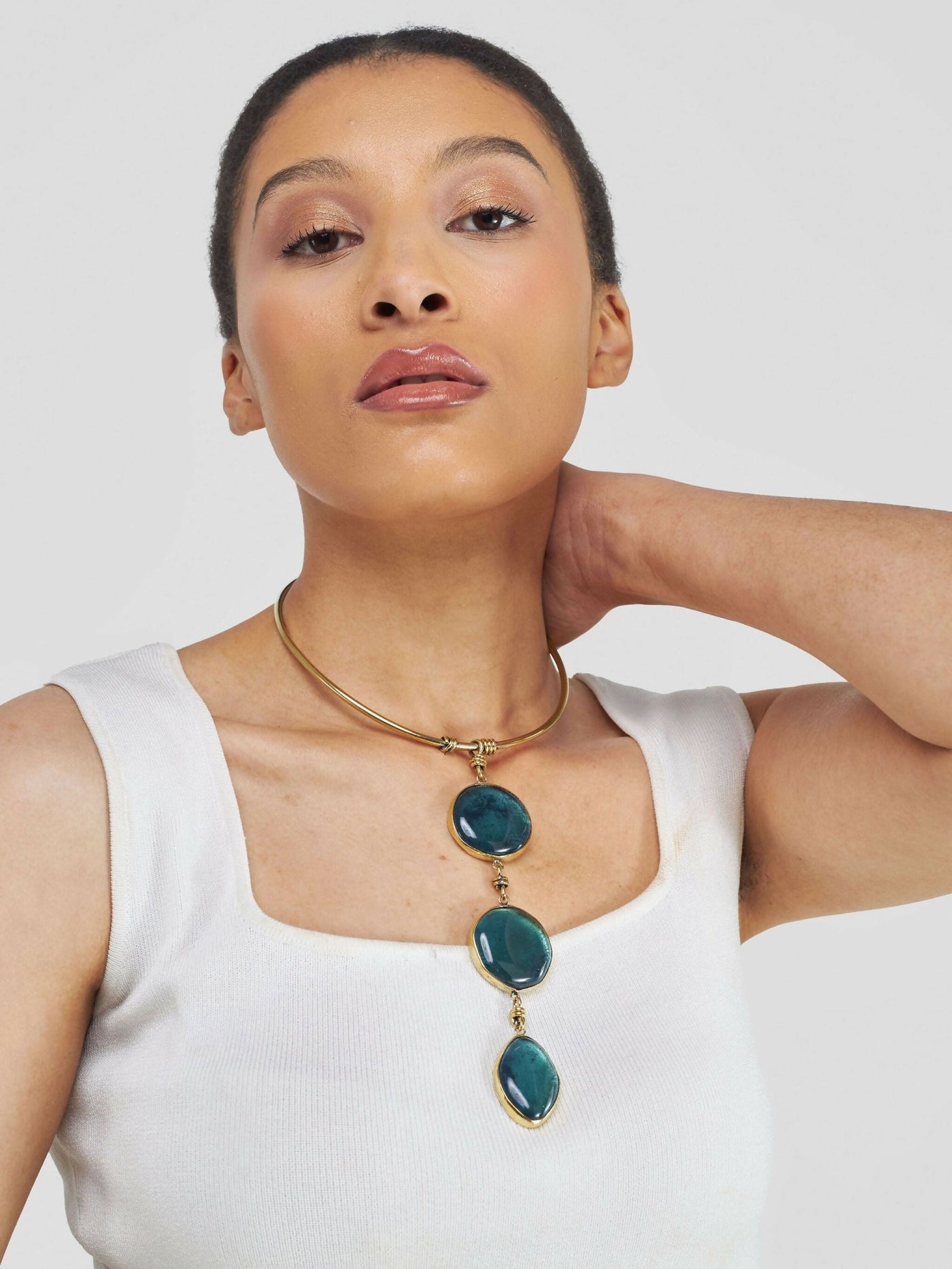 Kijivu Creatives Koroba Necklace - Green / Blue - Shopzetu