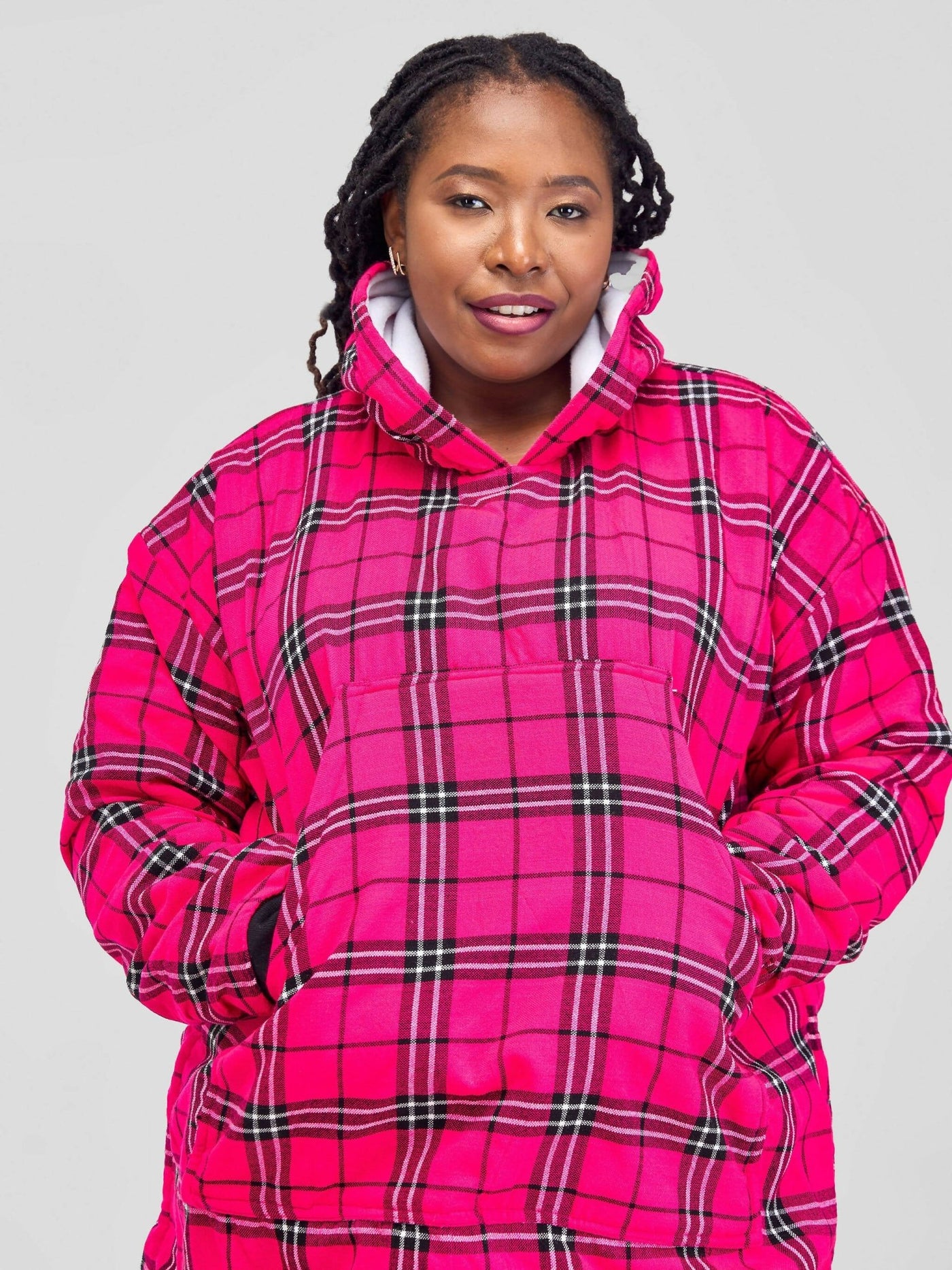 Bhoodie Oversized Wearable Blanket Hoodie - Pink - Shopzetu