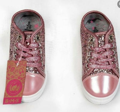 Girls Glitter Trainer Shoe - Pink - Shopzetu