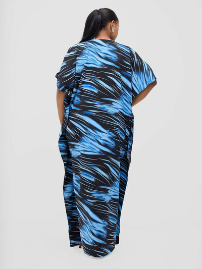 Kaftan Dress - Blue - Shopzetu