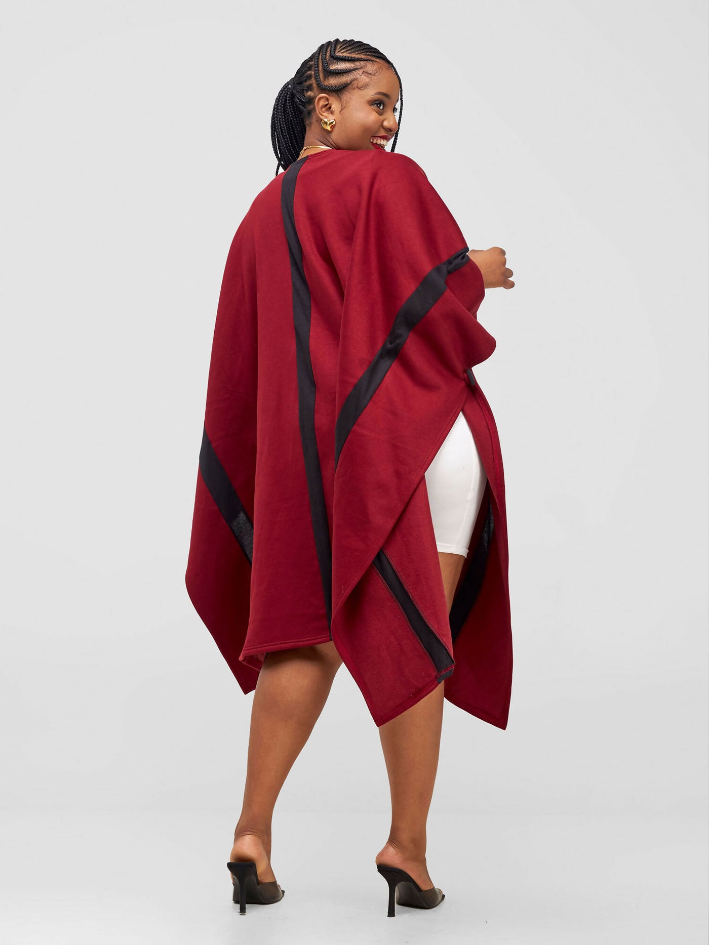 Nika Bonica Penny Poncho - Maroon