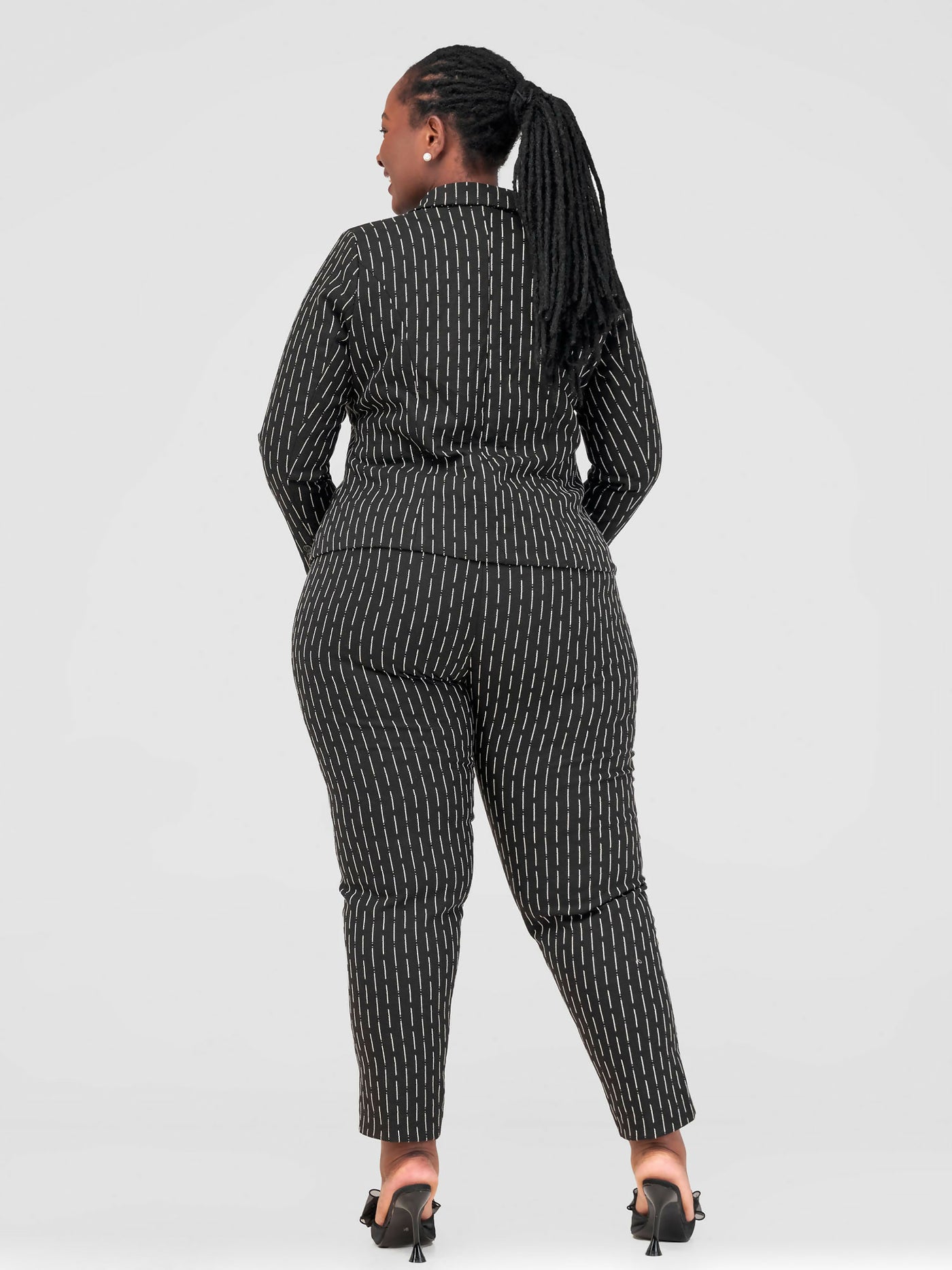 Tayari Fashion House Suit - Black / White