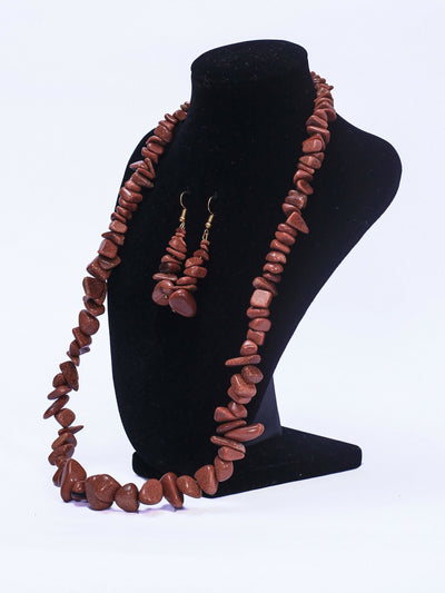 Klewisia Closet Ceramic Necklace Beads Jewellery - Brown - Shopzetu