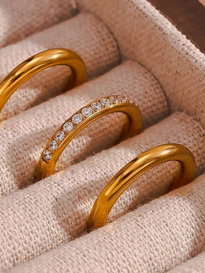 Her Essence Amaris Stack Ring - Gold - Shopzetu