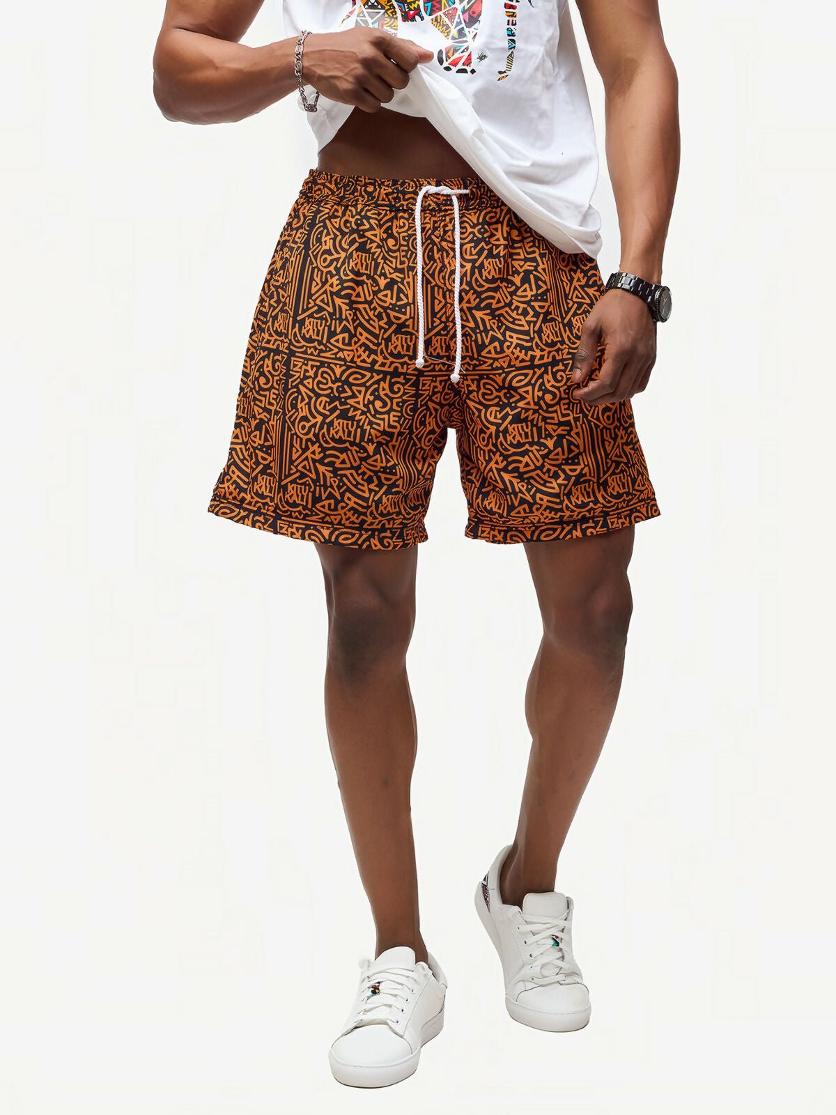 Kitu Kali Swim Short - Black / Gold - Shopzetu