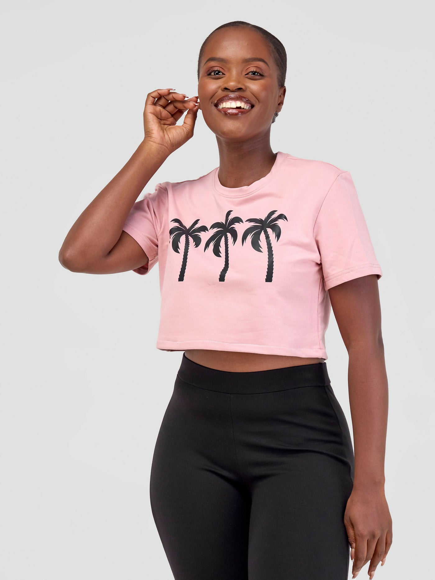 Lumi Fashion Group Palm Tree Top - Rose pink