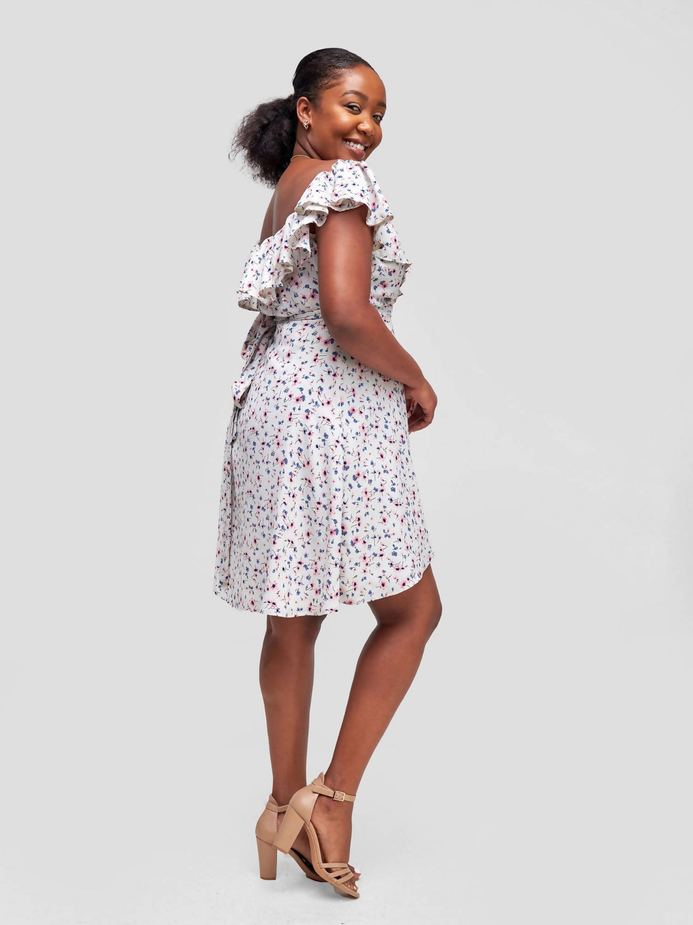 WSC Tuli Lerato Wrap Dress - White Floral Print