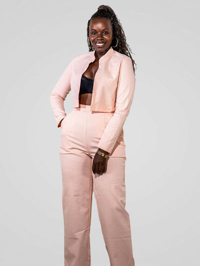 The Innovators Closet Closet Two Piece Pant - Peach - Shopzetu