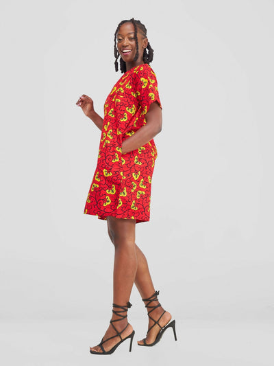 Rue Dress - Red - Shopzetu