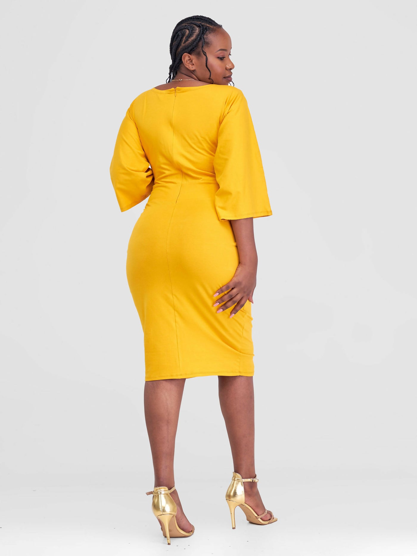 Timyt Urban Wear The Glamourous Queen Dress - Mustard