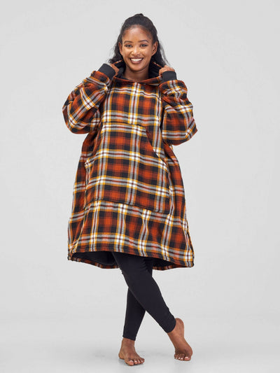 Bhoodie Oversized Wearable Blanket Hoodie - Brown - Shopzetu