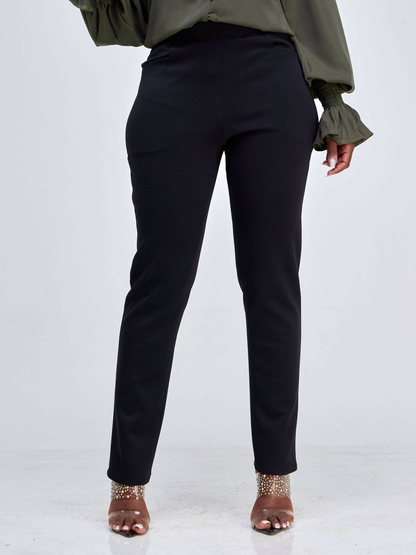 Elsie Glamour Luna Official Pants - Black - Shopzetu