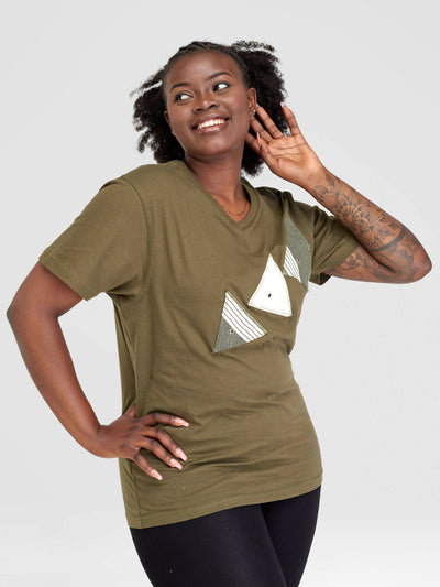 Vazi Afriq Unisex Cotton Jersey T- Shirt - Green