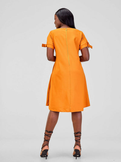 Hando Afrikan Designs Shani Dress - Mustard - Shopzetu