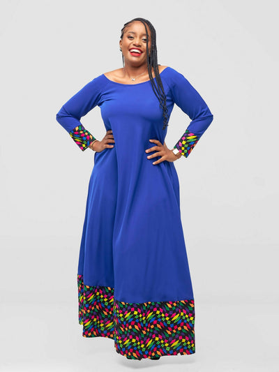 Jolly Fancy Wear Tulia Maxi Dress - Royal Blue - Shopzetu