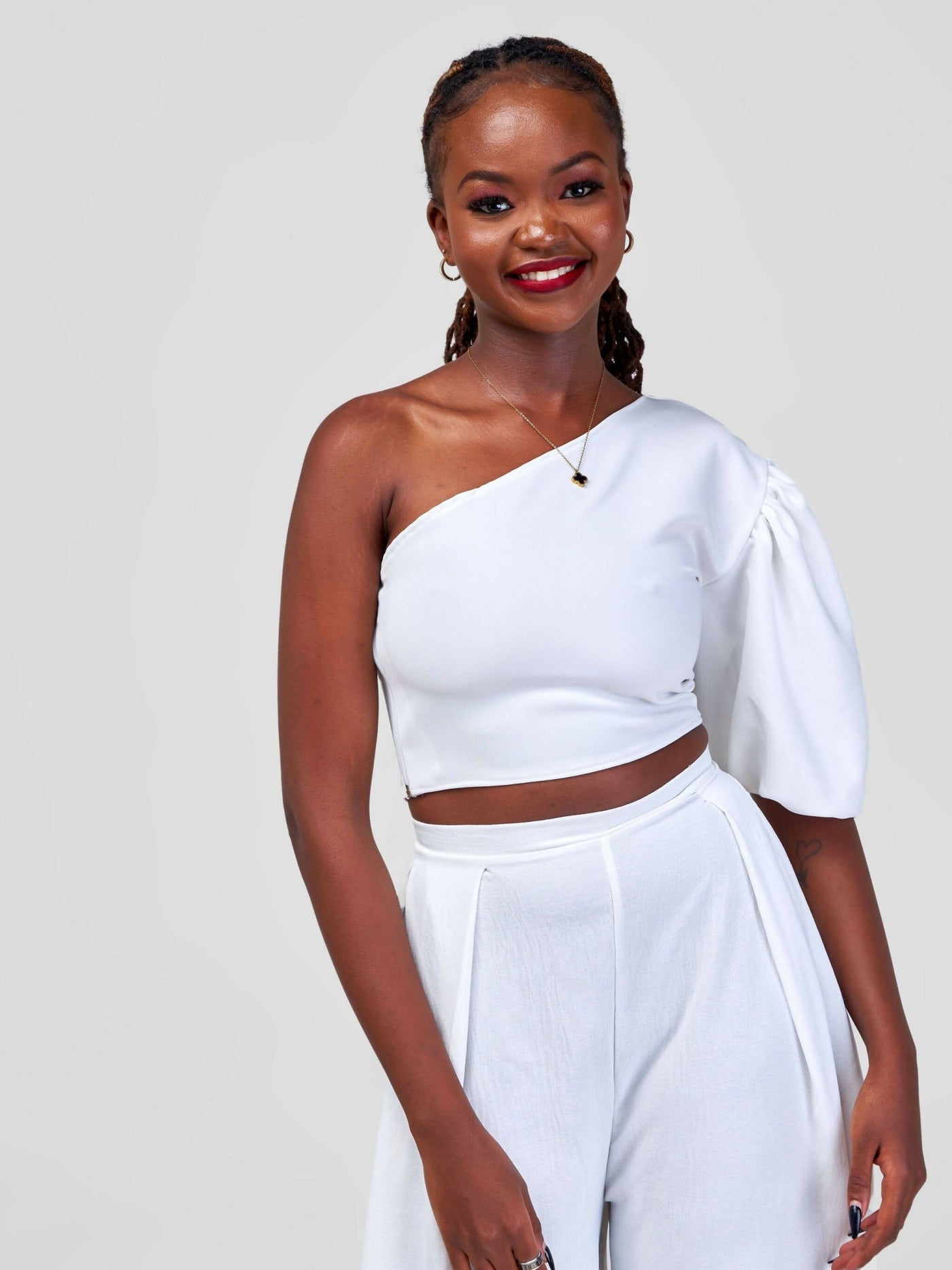 African Yuva Hasna Top - White - Shopzetu