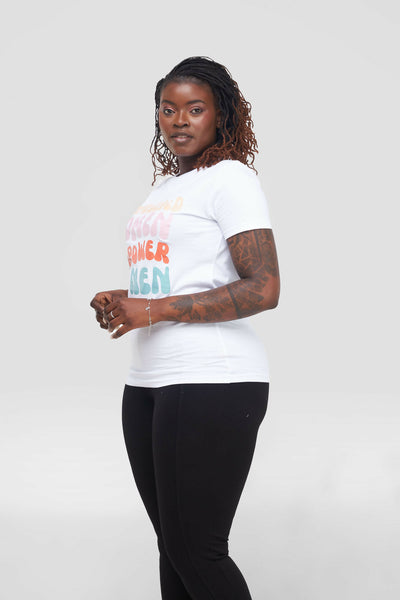 Zia Africa " Empowered Women Empower Women"T-shirt - White