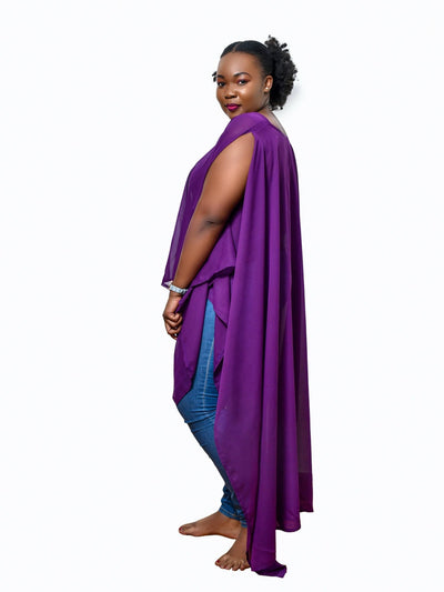 Shazi Afrika Kipusa Cover Up - Purple - Shopzetu