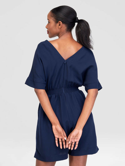 Purple Thread Rossa Romper - Navy Blue - Shopzetu