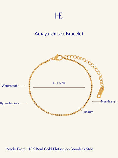 Her Essence Unisex Amaya Bracelet/Anklet - Gold - Shopzetu