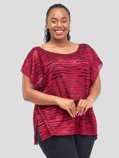 Nefpatra Adaora Top - Maroon - Shopzetu