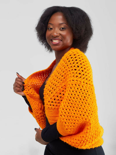 Timyt Urban Wear Crocheted Warm Shawl - Yellow / Mustard - Shopzetu