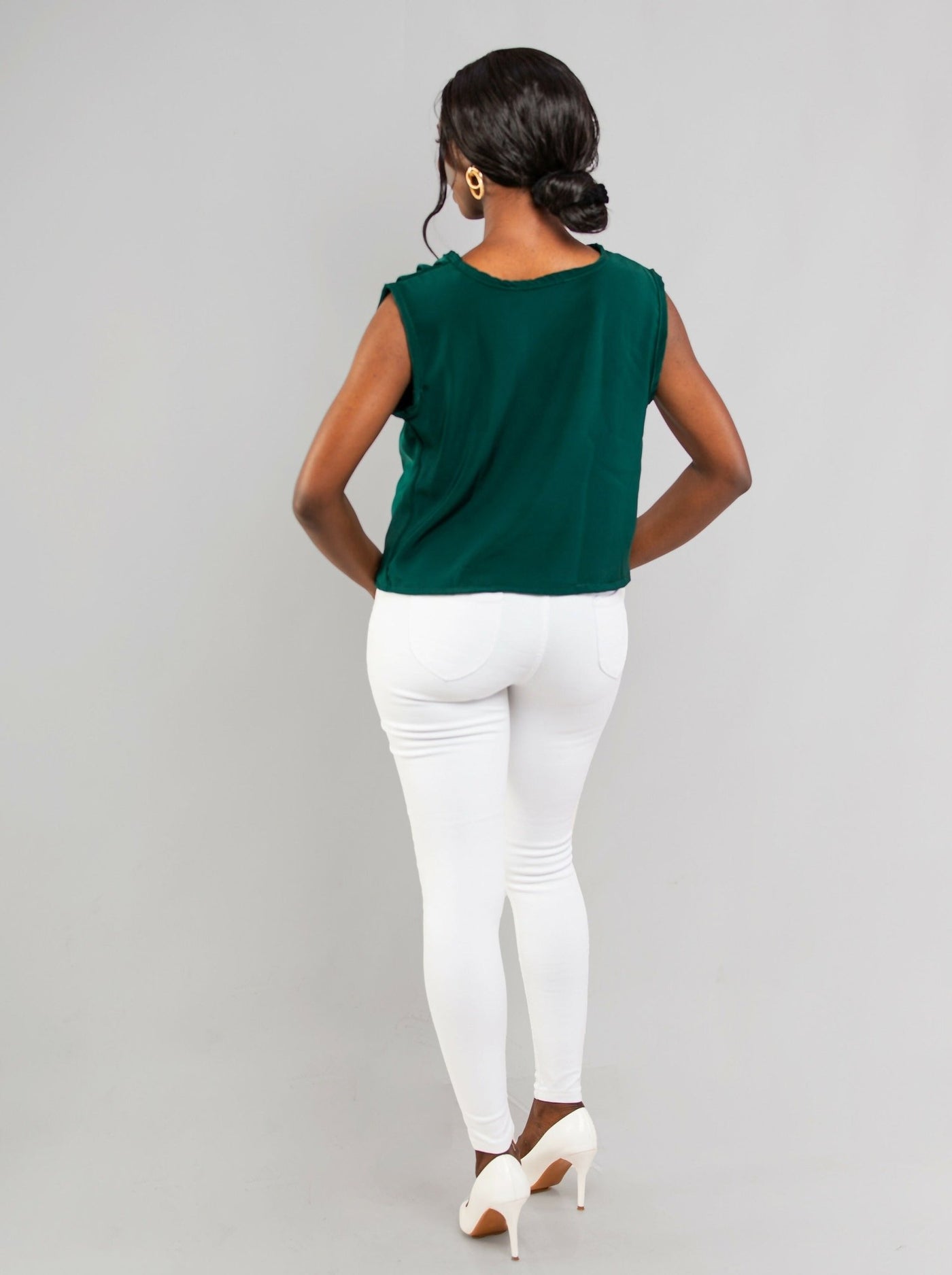 Da'joy Fashions Oneonta Top - Dark Green - Shopzetu